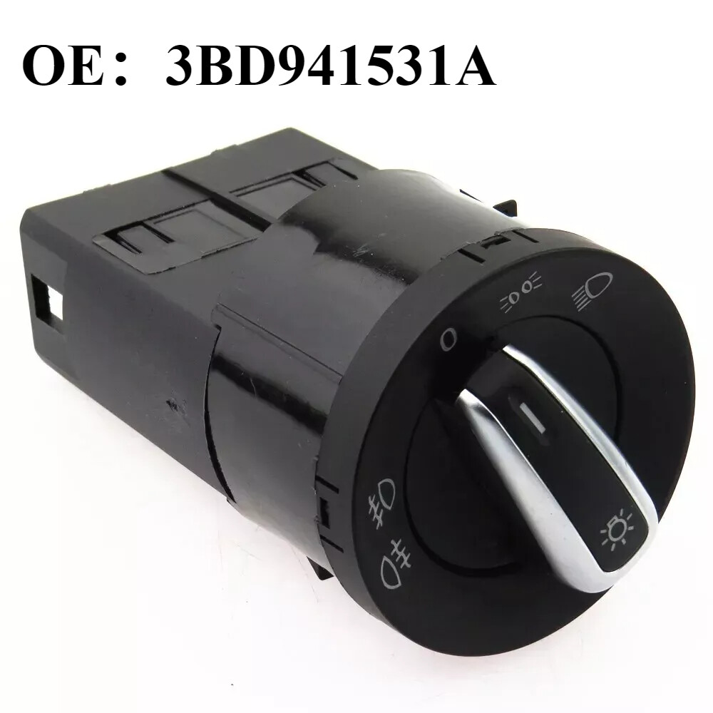 Auto Headlight Switch Chrome w/Light Sensor Module For VW Golf Mk4 Passat Polo☀️