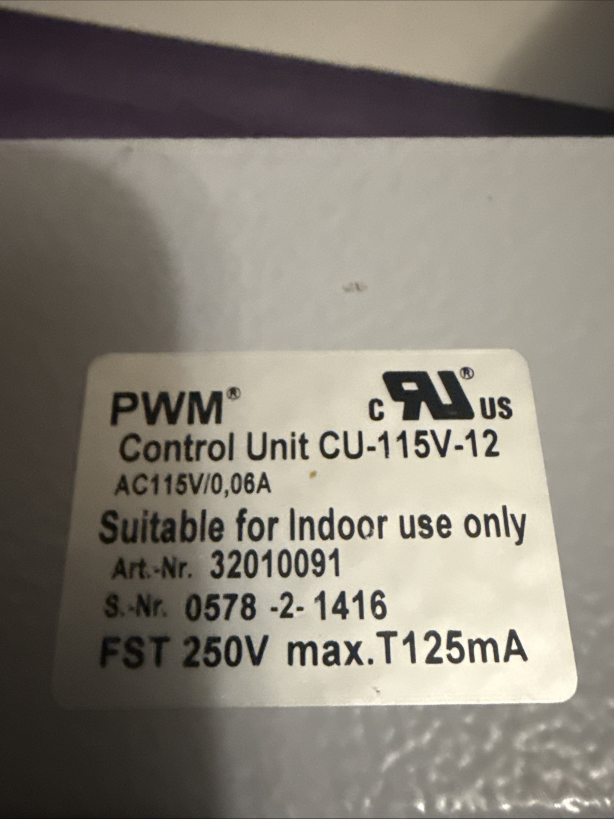 PWM CU-115V-12 DIGITAL PRICE SIGN CONTROLLER UNIT See Description