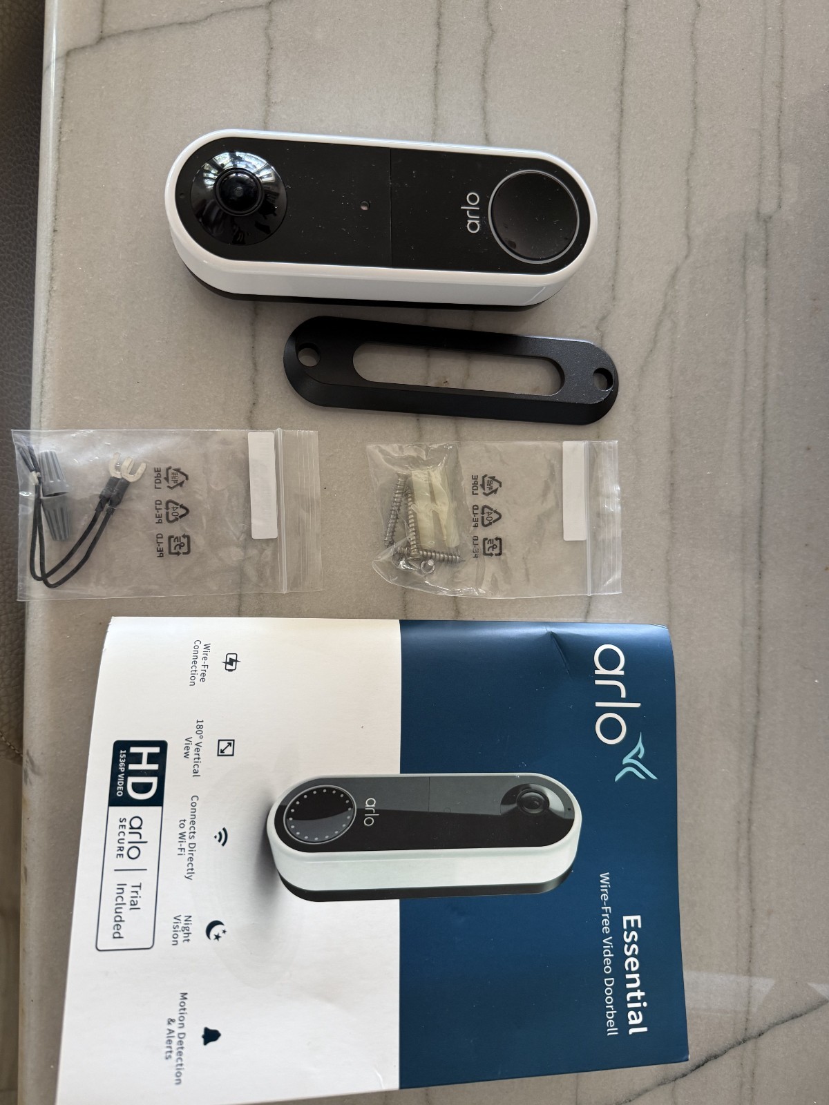 Arlo Essential AVD2001-100NAS Wire-Free Video Doorbell HD