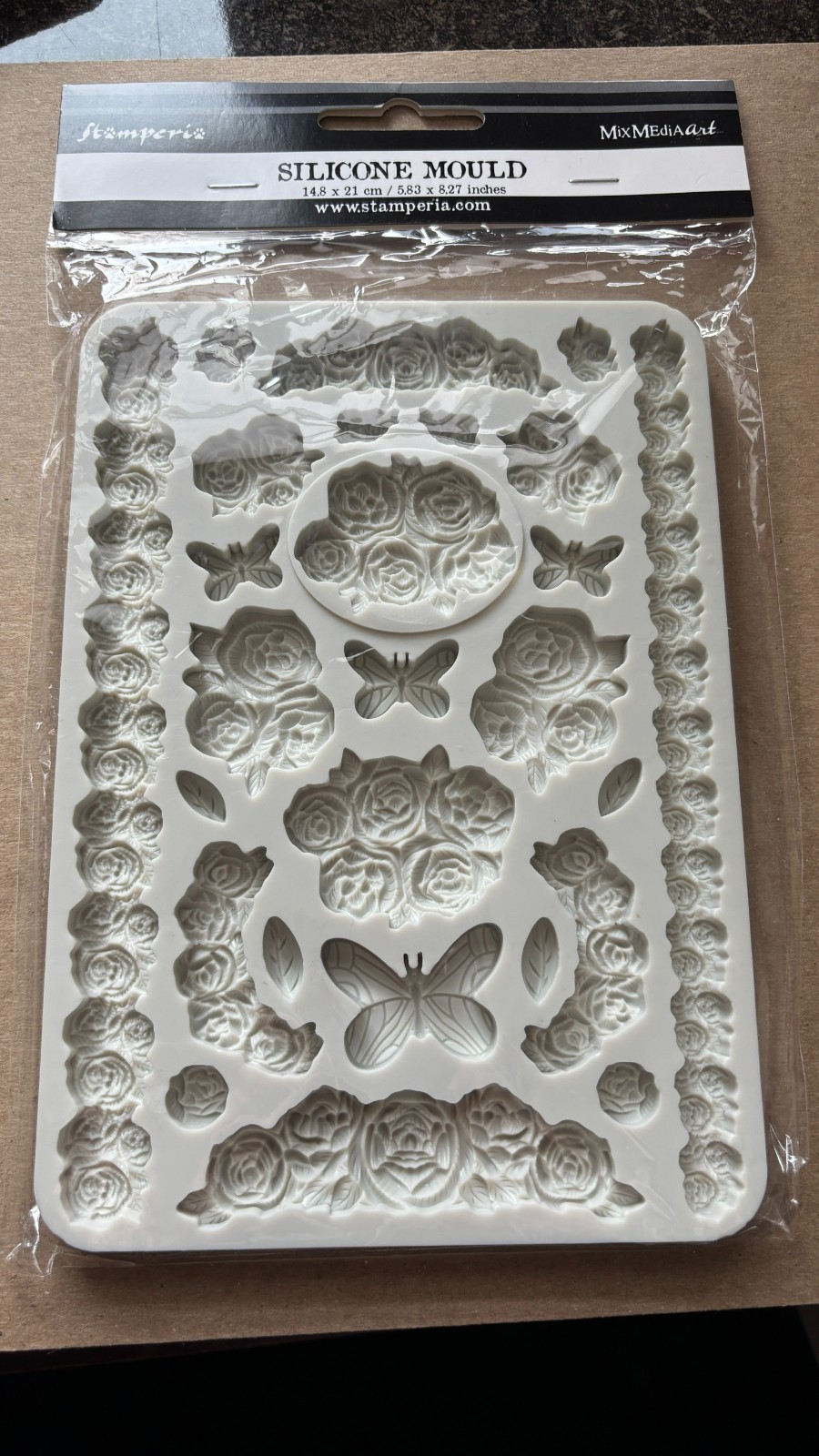 Stamperia Shabby Rose Roses and Butterfly Butterflies Mold KACMA529