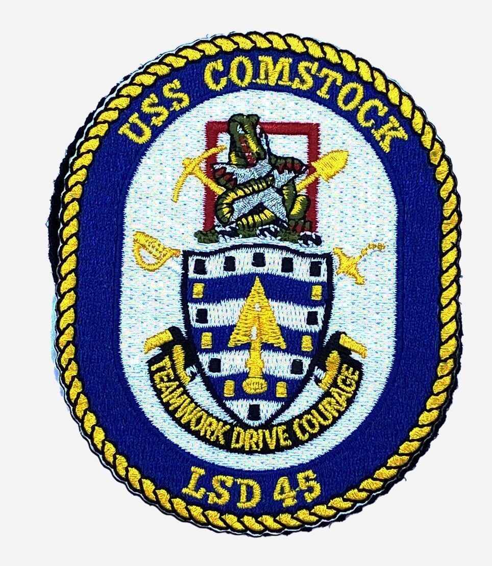 USS Comstock LSD-45 Patch – Plastic Backing