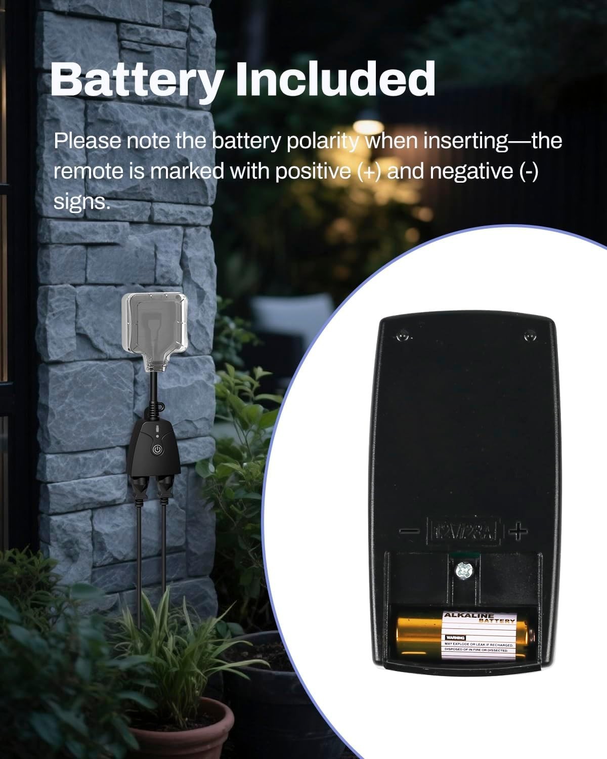 Reliable Weatherproof Wireless Remote Control Outlet - 2 Dual Outlets Included