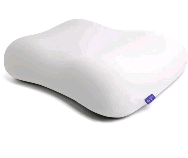 Cushion Lab Deep Sleep Pillow, Ergonomic Contour Design for Side/Back Calm Grey