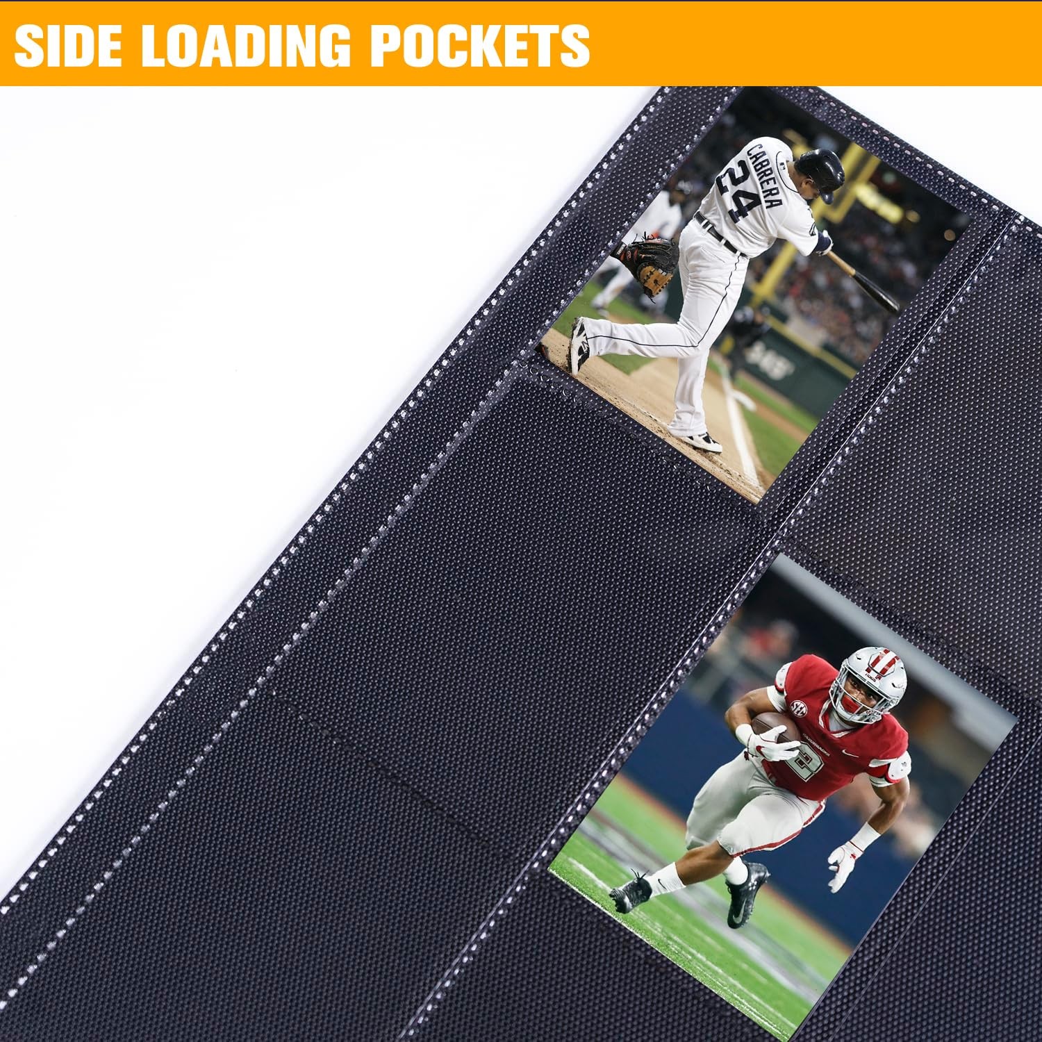 1000+ Pockets Trading Card Binder, 16 Pocket Ringless Side Loading Card Holde...