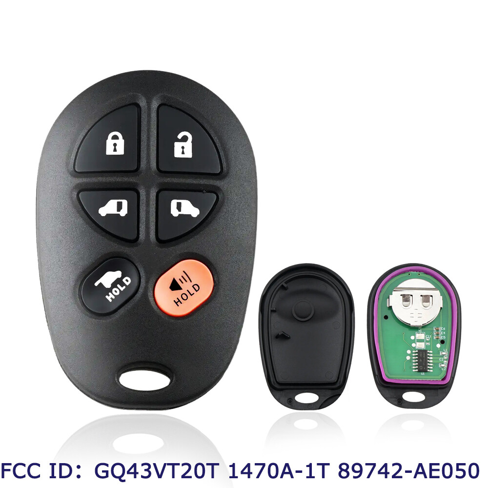 For 2004-2017 Toyota Sienna Remote Keyless Entry Car Key Fob with 6 buttons
