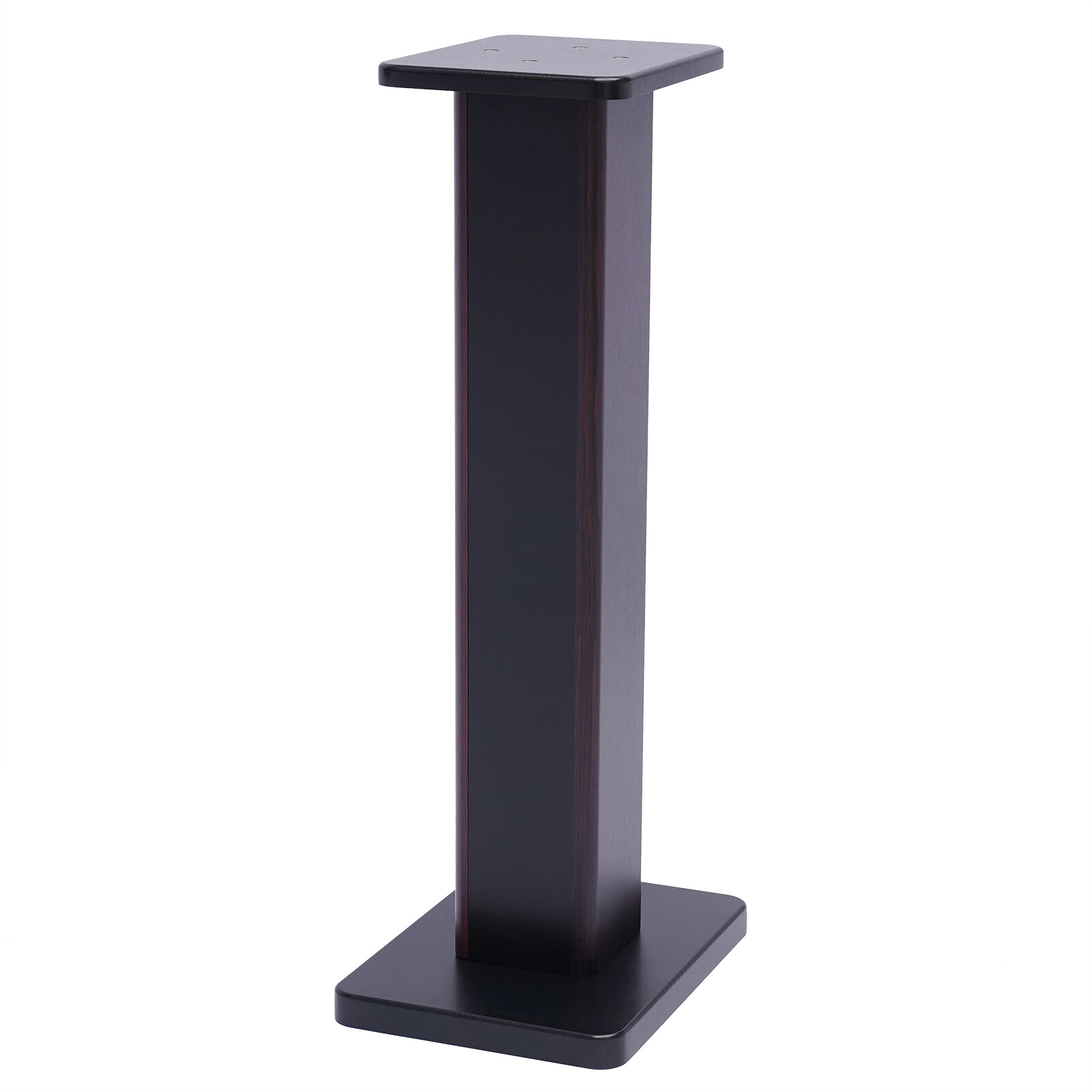 28" 1 Pair Bookshelf Speaker Stands Surround Sound Home Theater Black Walnut PVC