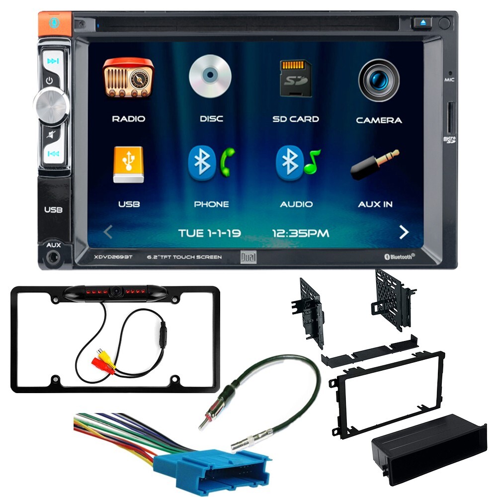 For Buick 1995-2002 Park Avenue XDVD269BT Car Stereo Double DIN Dash Kit and Cam