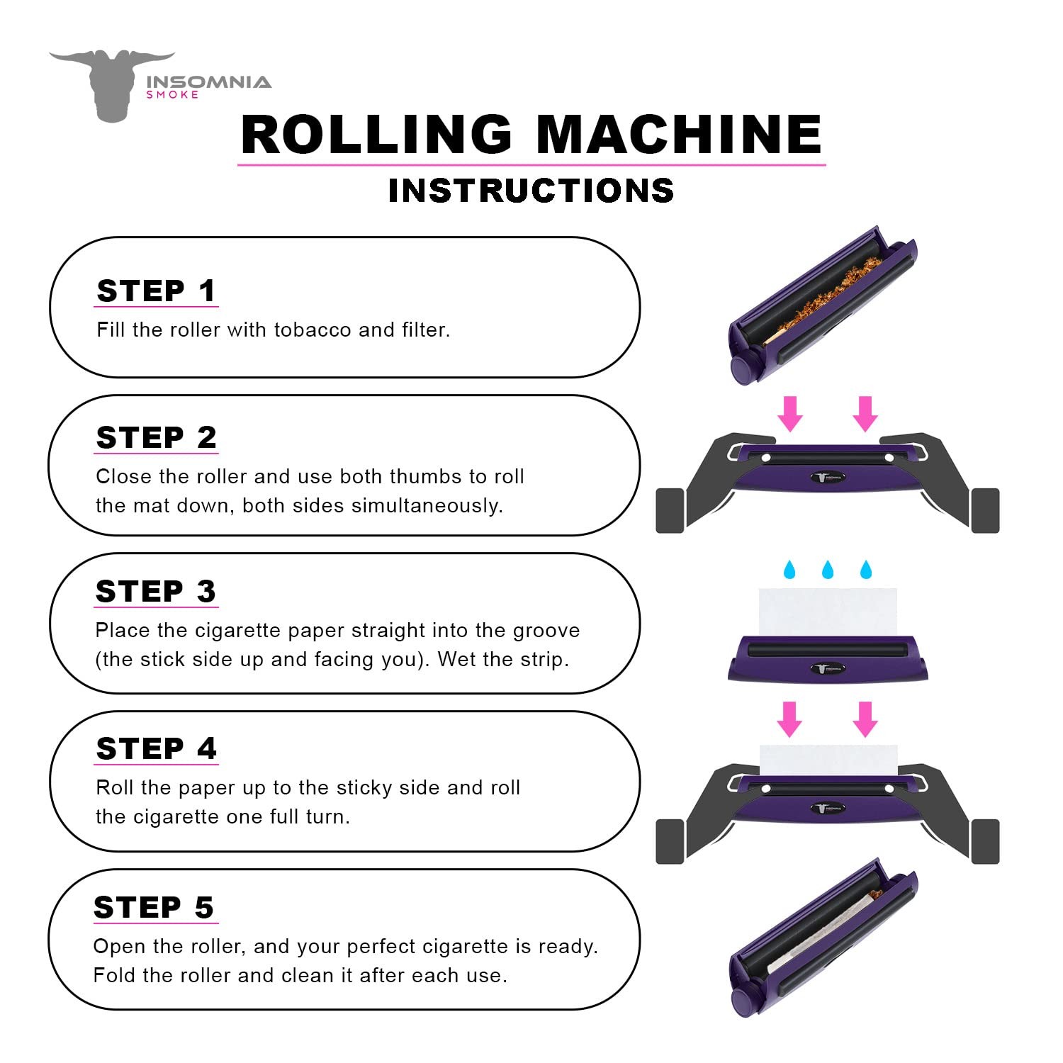 Cigarette Rolling Machine | Tobacco Roller for King Size 110 mm or Regular Si...