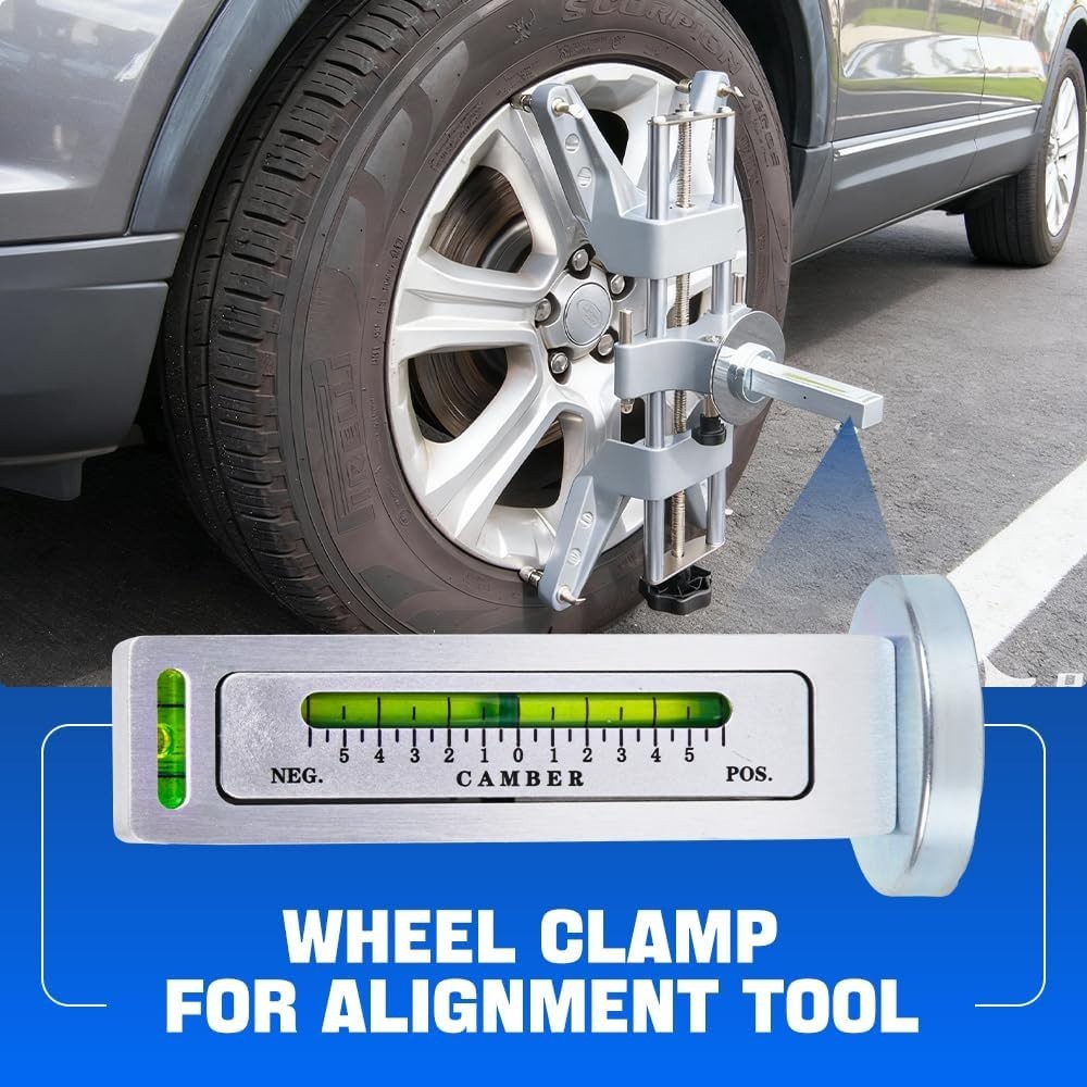 & Magnetic Adapter for 11-25" Rims Camber Wheel Alignment Tool for Precise Ca...