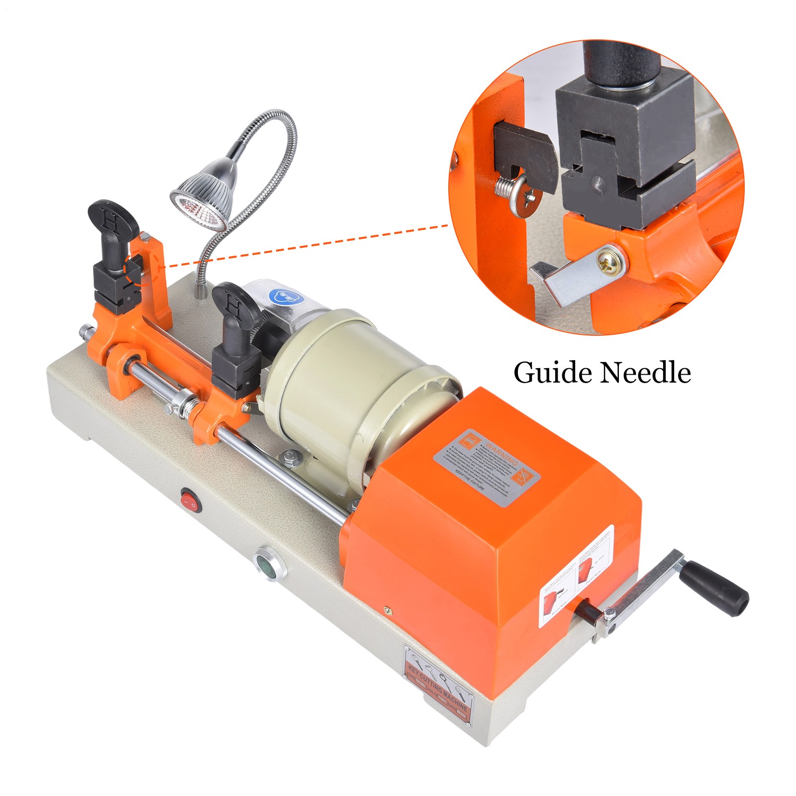 Automatic Key Cutting Machine Key Duplicating For One Tooth/Cross Key W/light