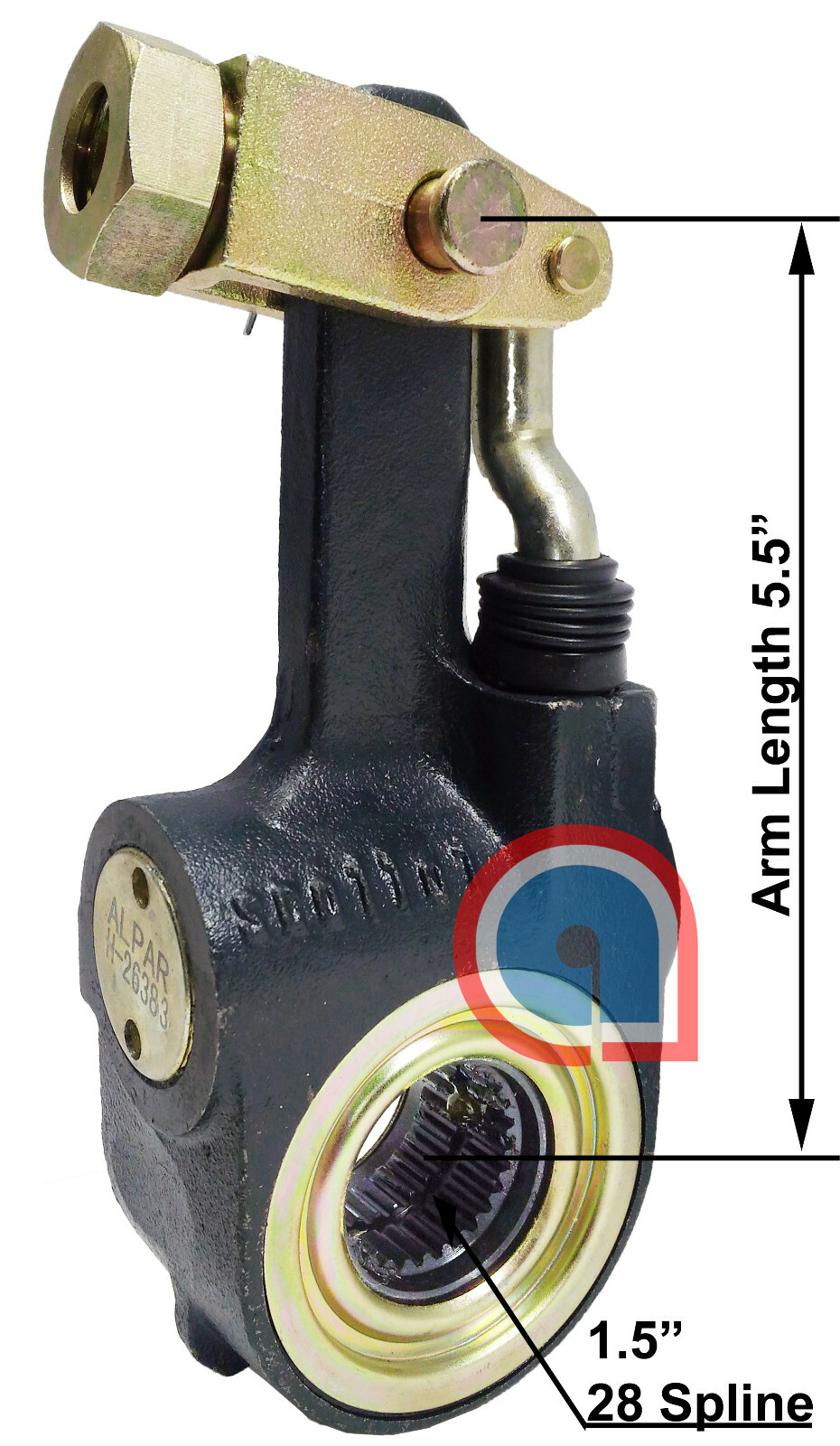 Automatic slack adjuster 1.5"x28 Spline 5.5" Arm For Mack Volvo AS1140, 138.2810