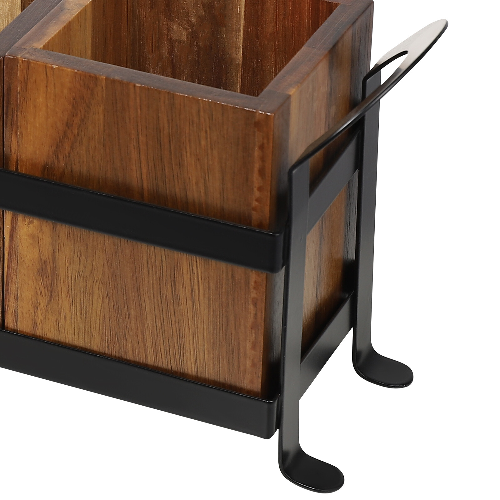 Utensil Cutlery Holder Wooden Utensil Organizer Rustic Kitchen Utensil Organizer