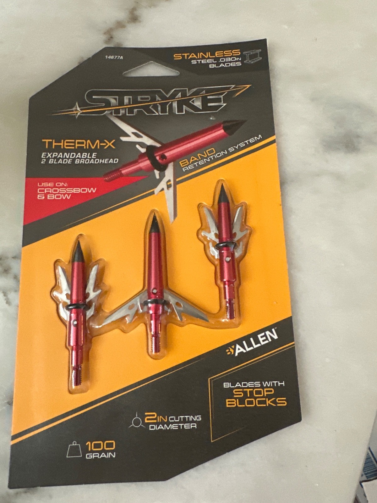 stryke therm-x 6 arrow tips 100grain2in cutting diameter also Blade stop blocker