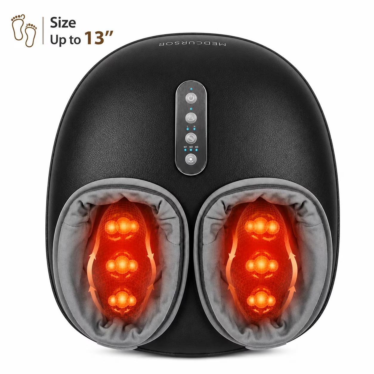 Medcursor Foot Massager with Heat, Deep Kneading Shiatsu Foot Massager Machine