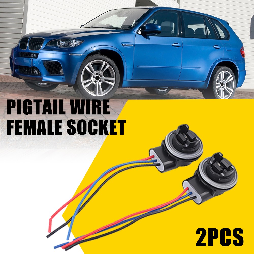 Universal Pigtail Wire Female Socket 3157 2 Harness Brake Stop Park Replacement