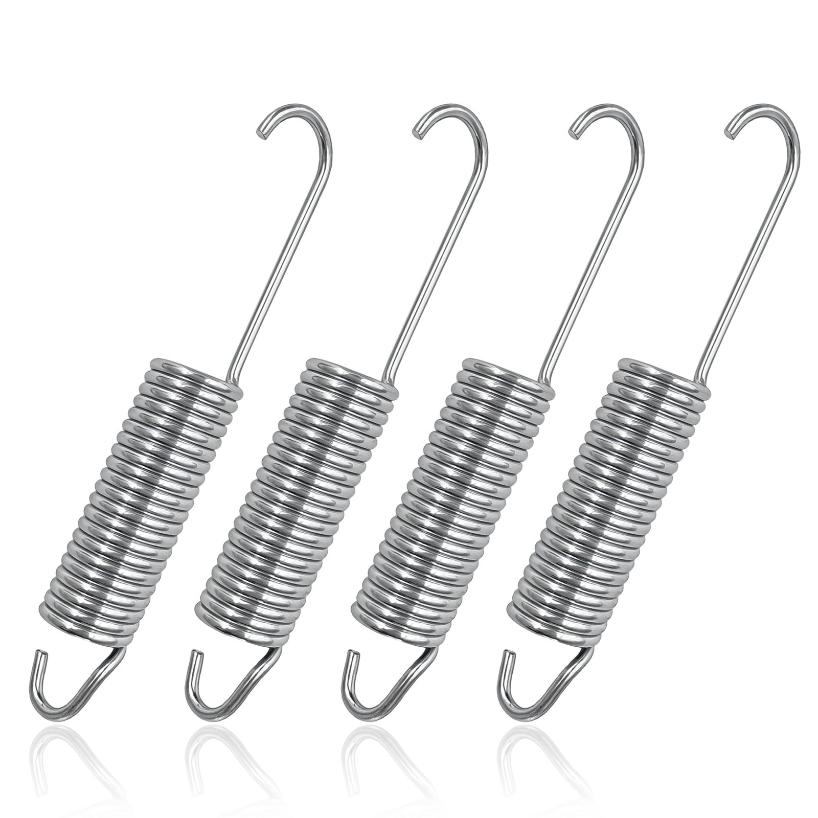 4.5 Inch Overall Length (Pack of 4) Long Neck Hook Extension Tension Springs ...