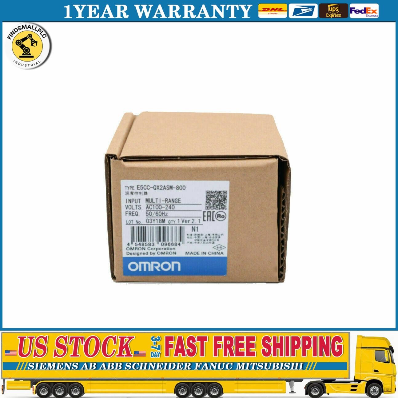 New in box Omron E5CC-QX2ASM-800 Temperature Controller 100-240VAC E5CCQX2ASM800