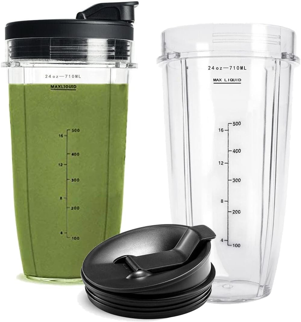 24OZ Cups BN401, SS101, BN400, BN800, BN801 for Ninja Nutri Blender, SS351, SS15