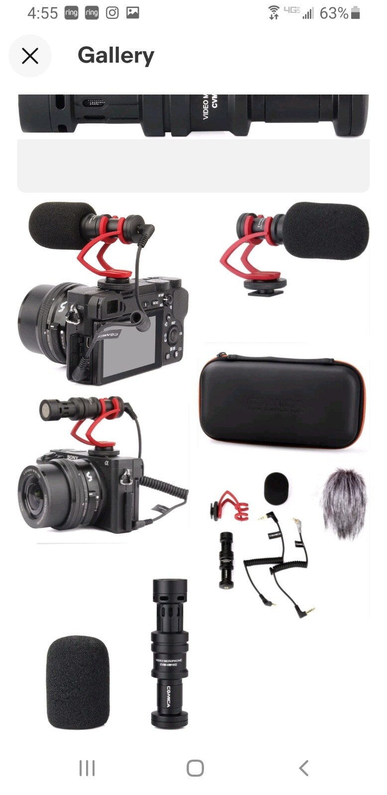 Comica CVM-VM10 Cardioid Directional Shotgun Video Microphone