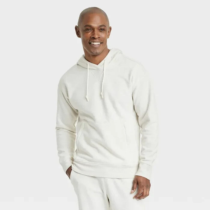 All In Motion Cotton Fleece Hooded Sweatshirt- Oatmeal Heather Mens 2XL - NEW
