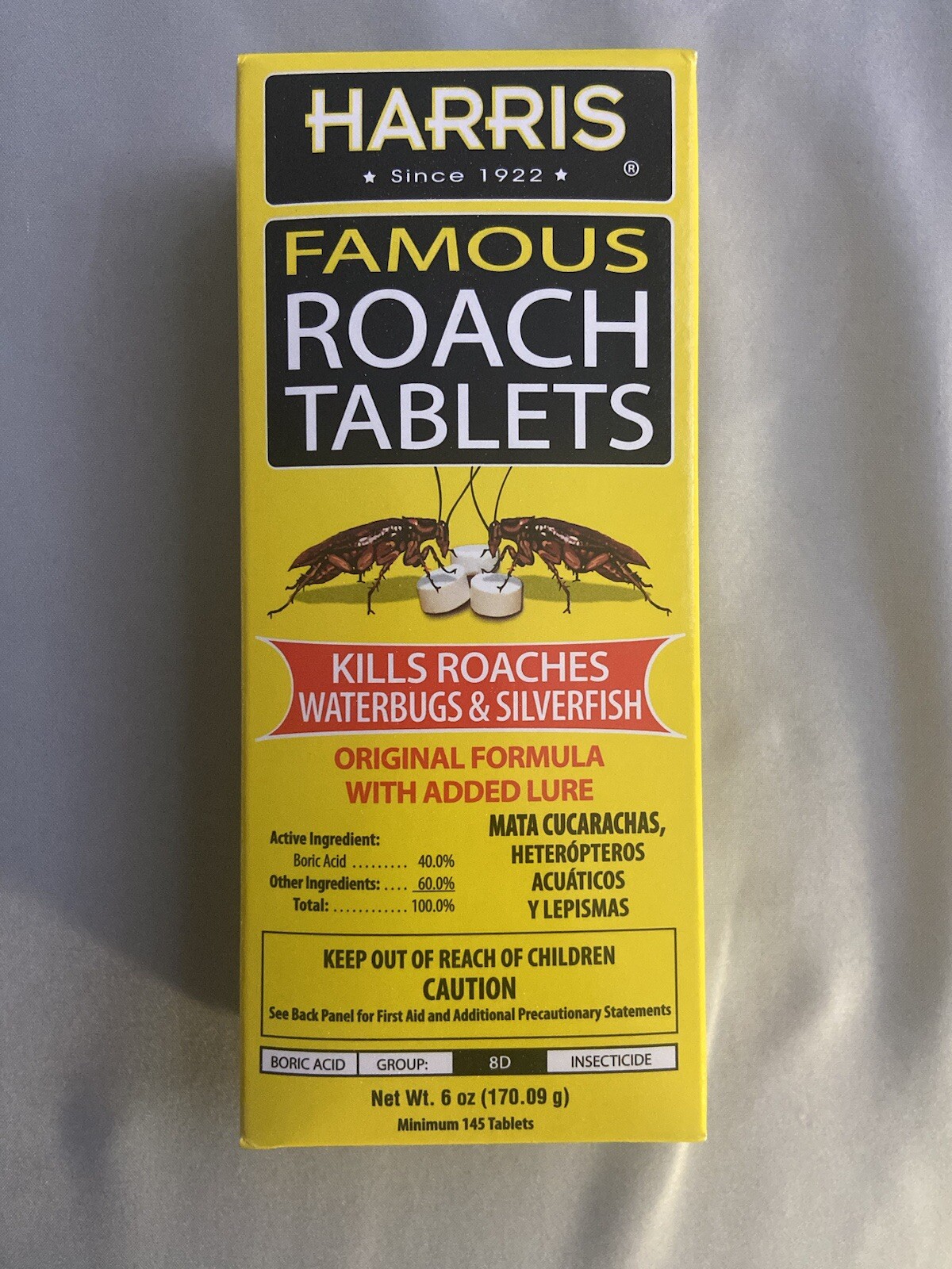 Harris Famous Roach Tablets 6.oz Home Pest Control B1G1 25% Off. NEW