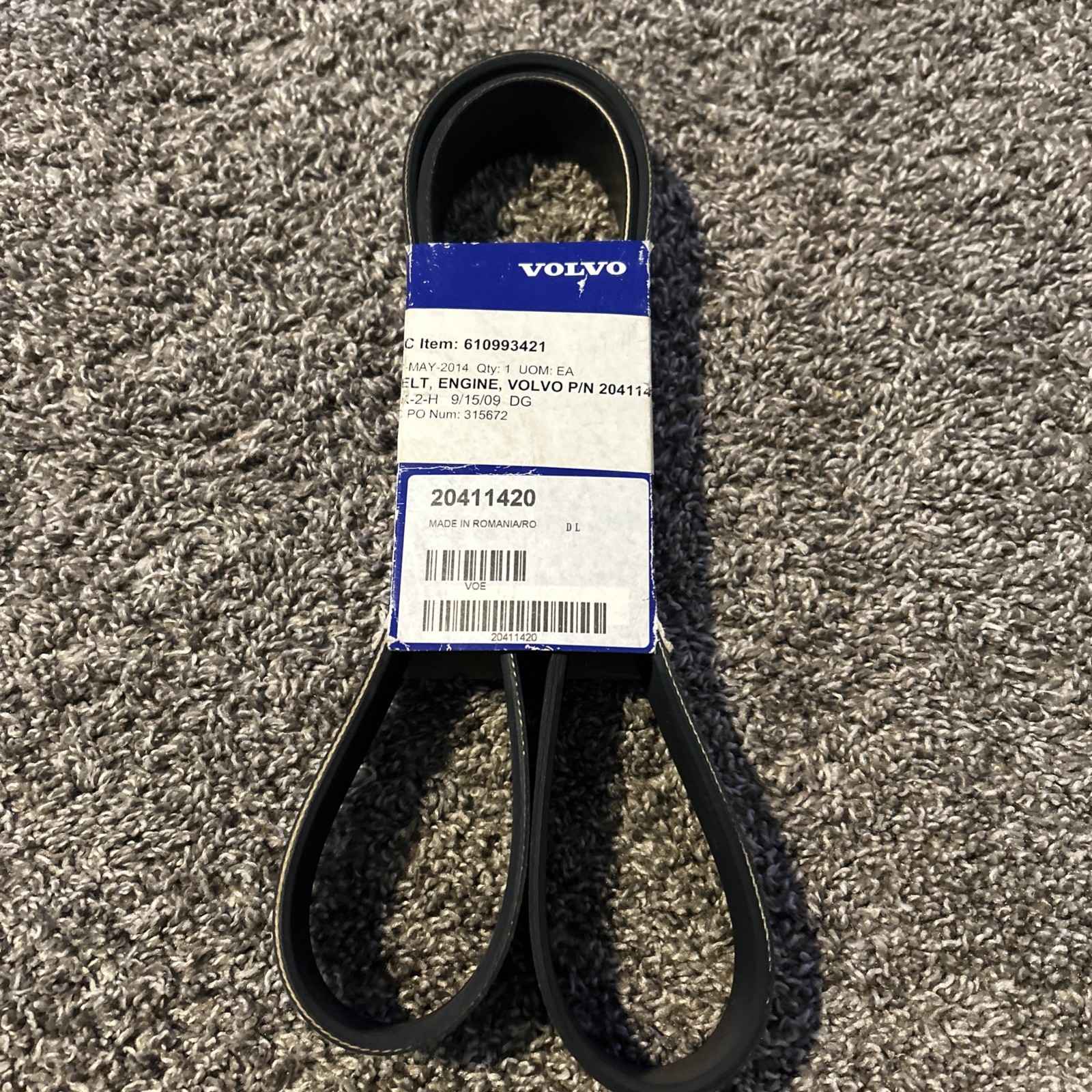 V RIBBED BELT 1400MM 8 RIBS 8PK1350 10PK1350 20411420 20440169 21190827 VOLVO