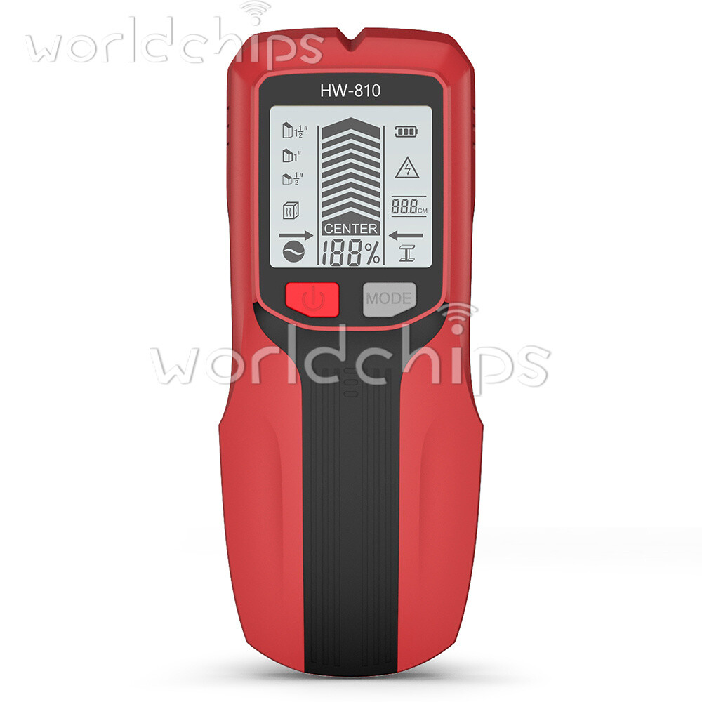 6-in-1 Stud Finder Wall Scanner LCD Display Detector for Wood AC Metal detection