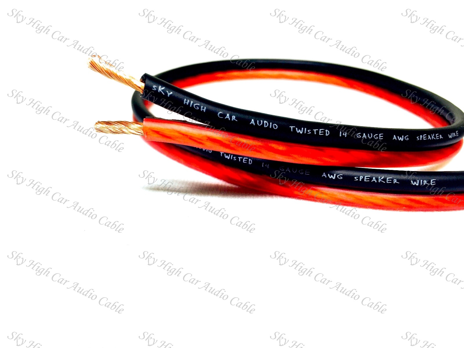25' feet TRUE 14 Gauge AWG RED/BK Speaker Wire Car Home Audio ft GA