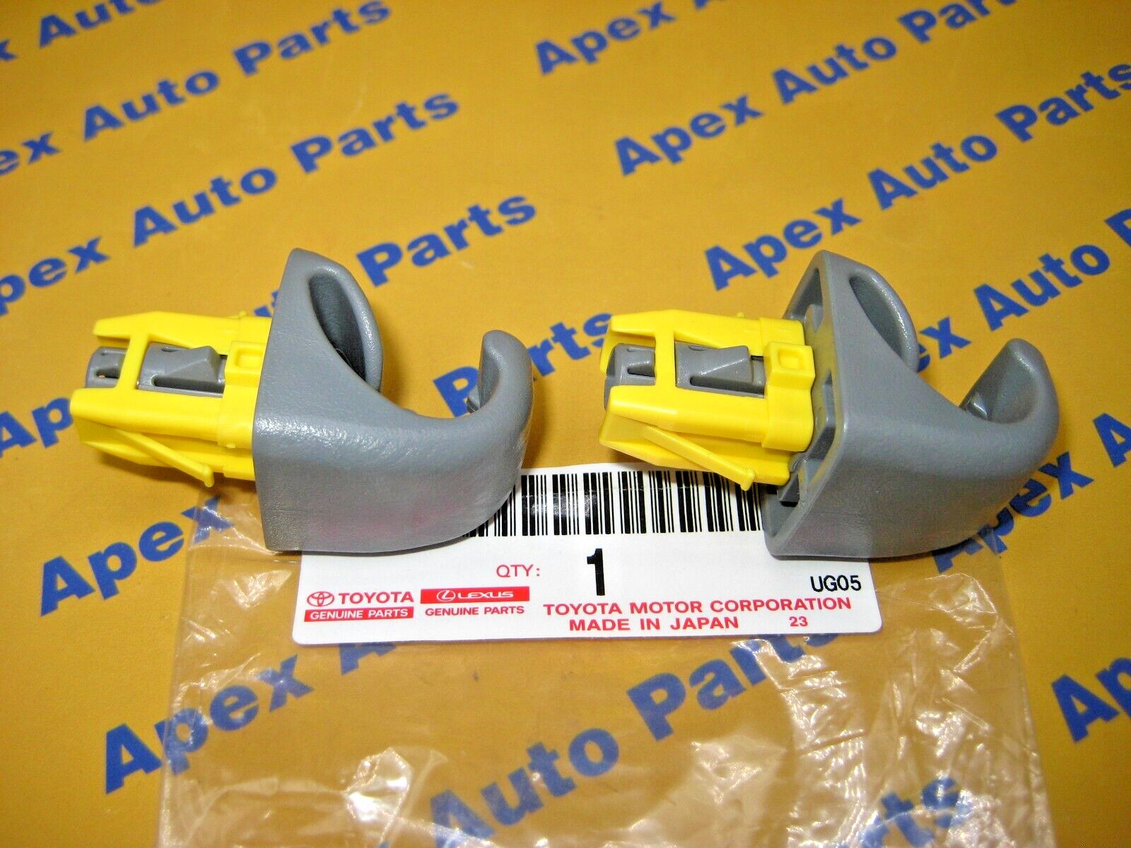 Toyota Tacoma Sun Visor Clip Holders 2 Gray Genuine Factory OEM 2005-2015