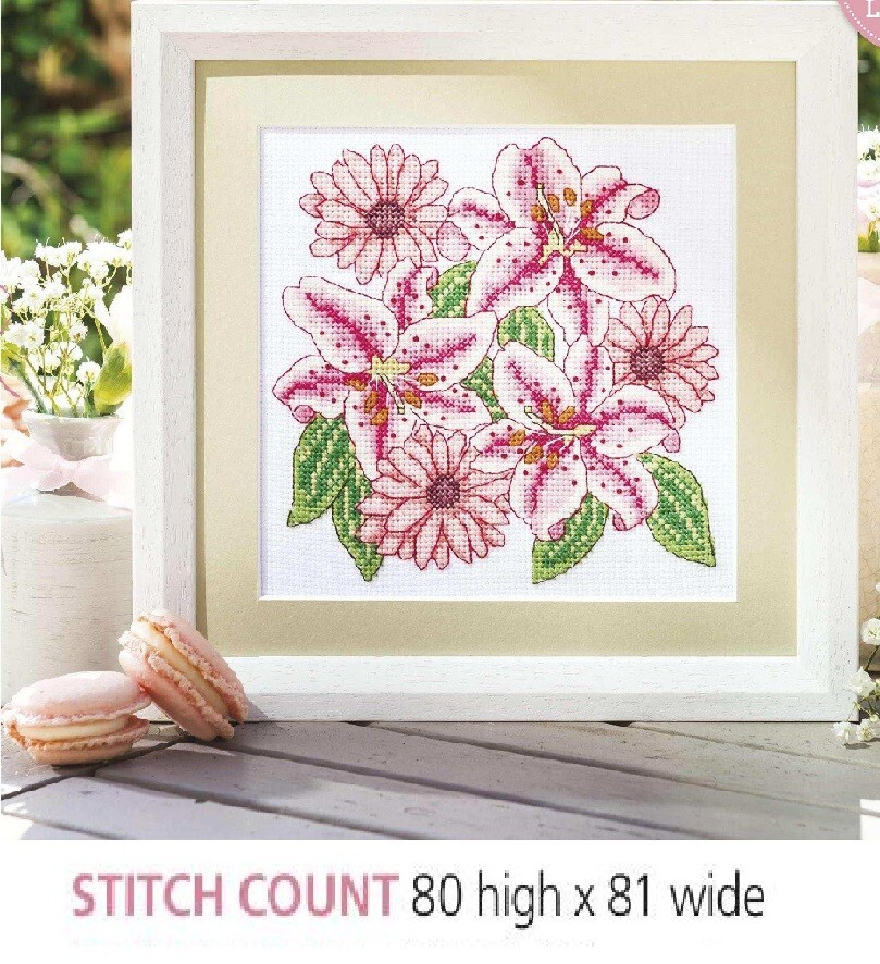 STARGAZER LILIES  CROSS STITCH PATTERN ONLY    EQ - RVR