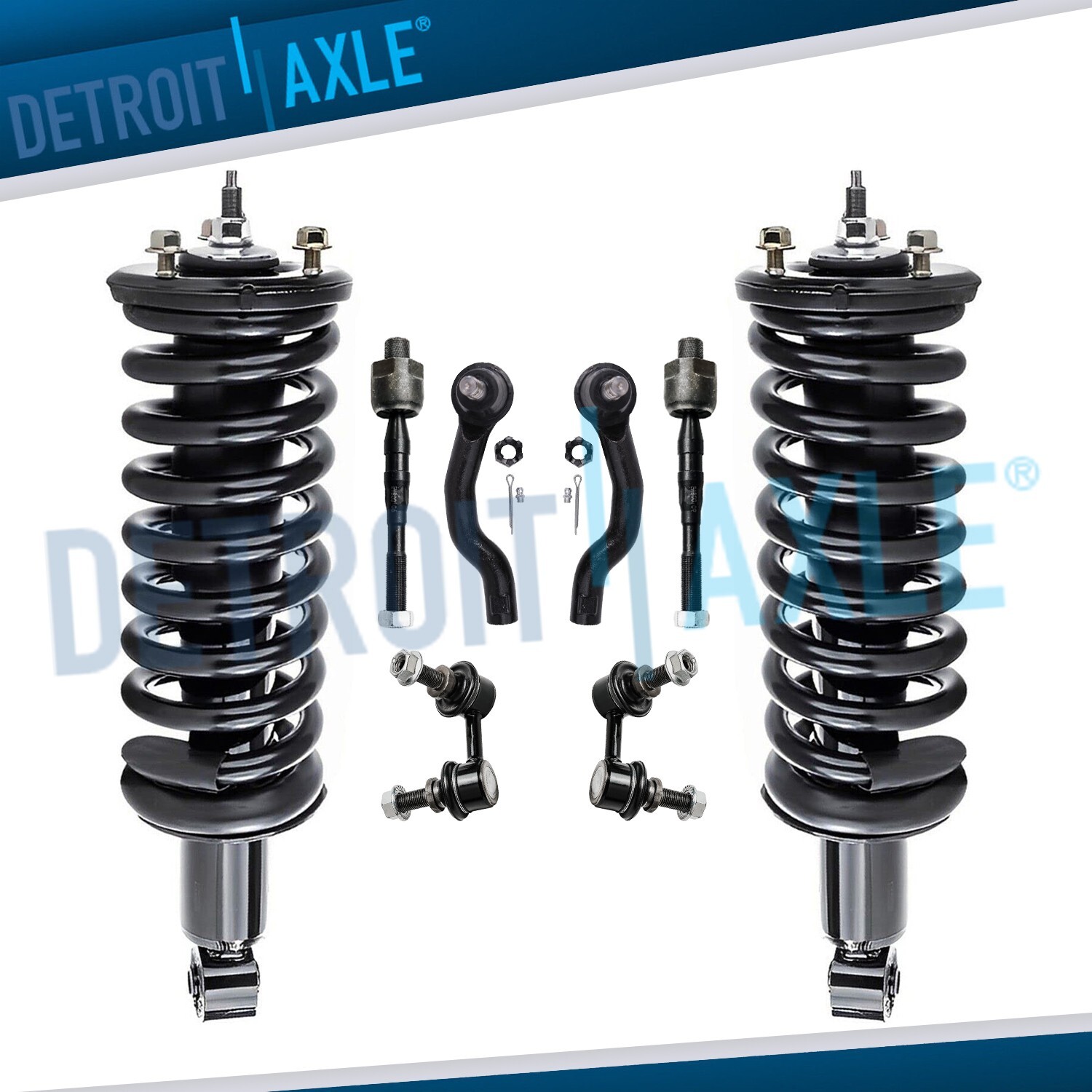 4WD Front Struts & Coil Spring Sway Bars Tie Rods for 2005-2019 Nissan Frontier