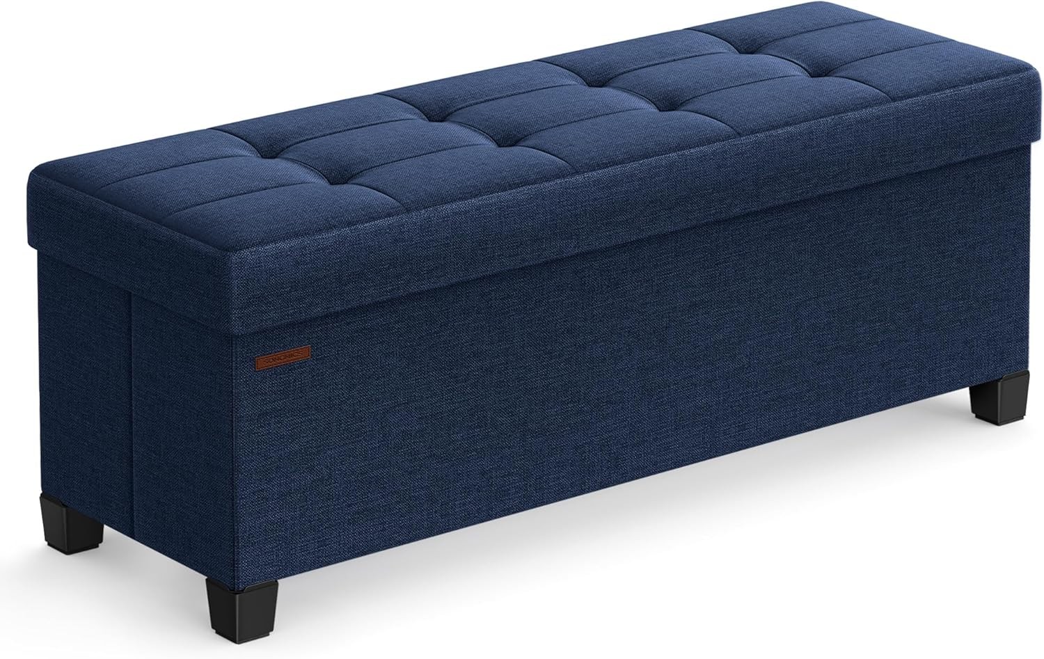 Storage Ottoman Bench Foldable Foot Rest W/ Legs 15 x 43 x 15.7 Inches End of