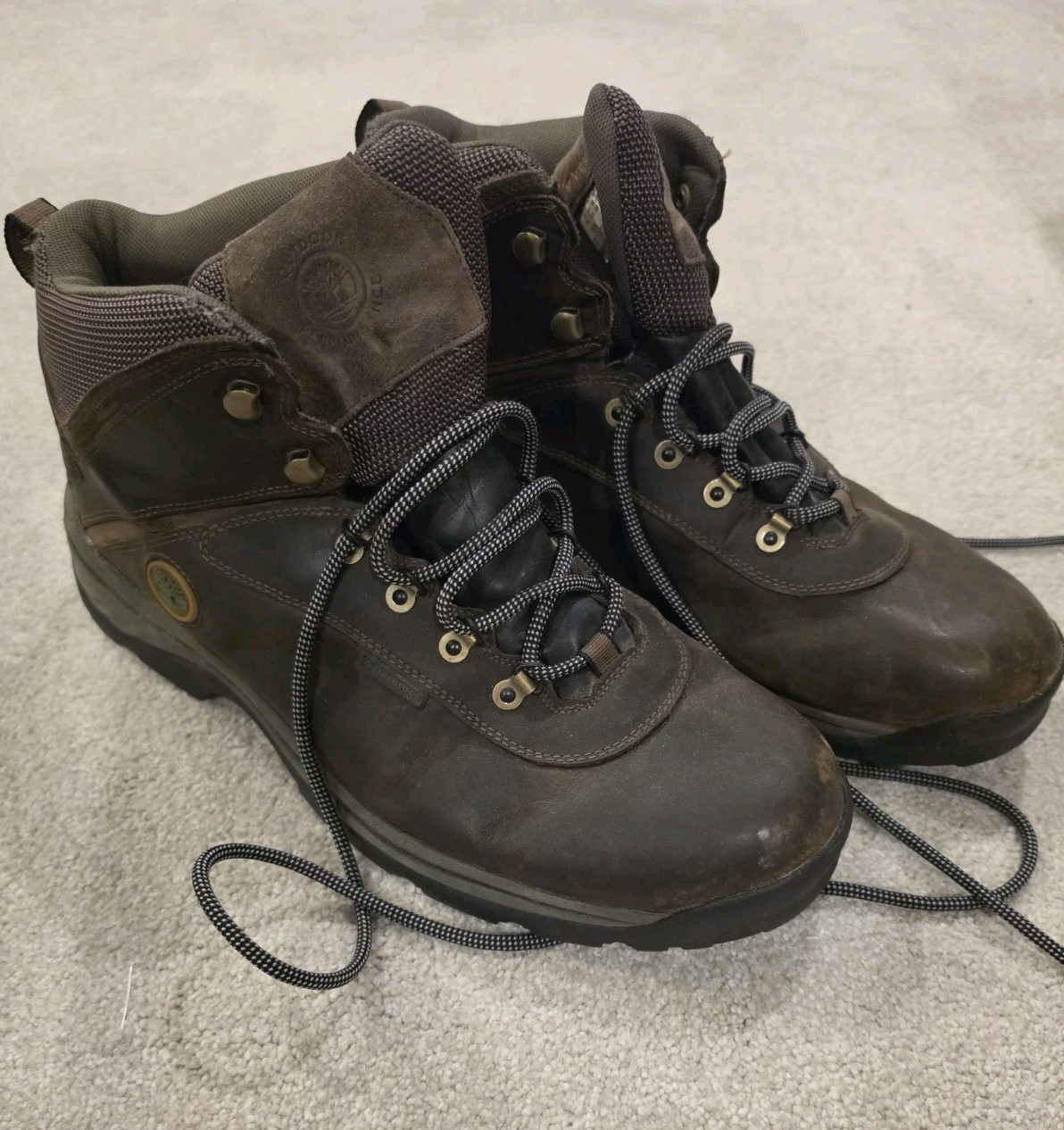Timberland White Ledge Mid Waterproof Hiking Boots Dark  Brown Mens Size 14