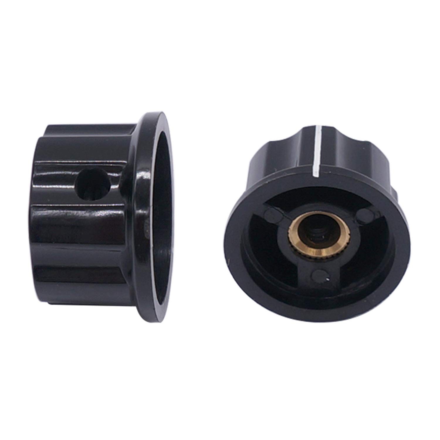 Silver Tone Potentiometer Knobs