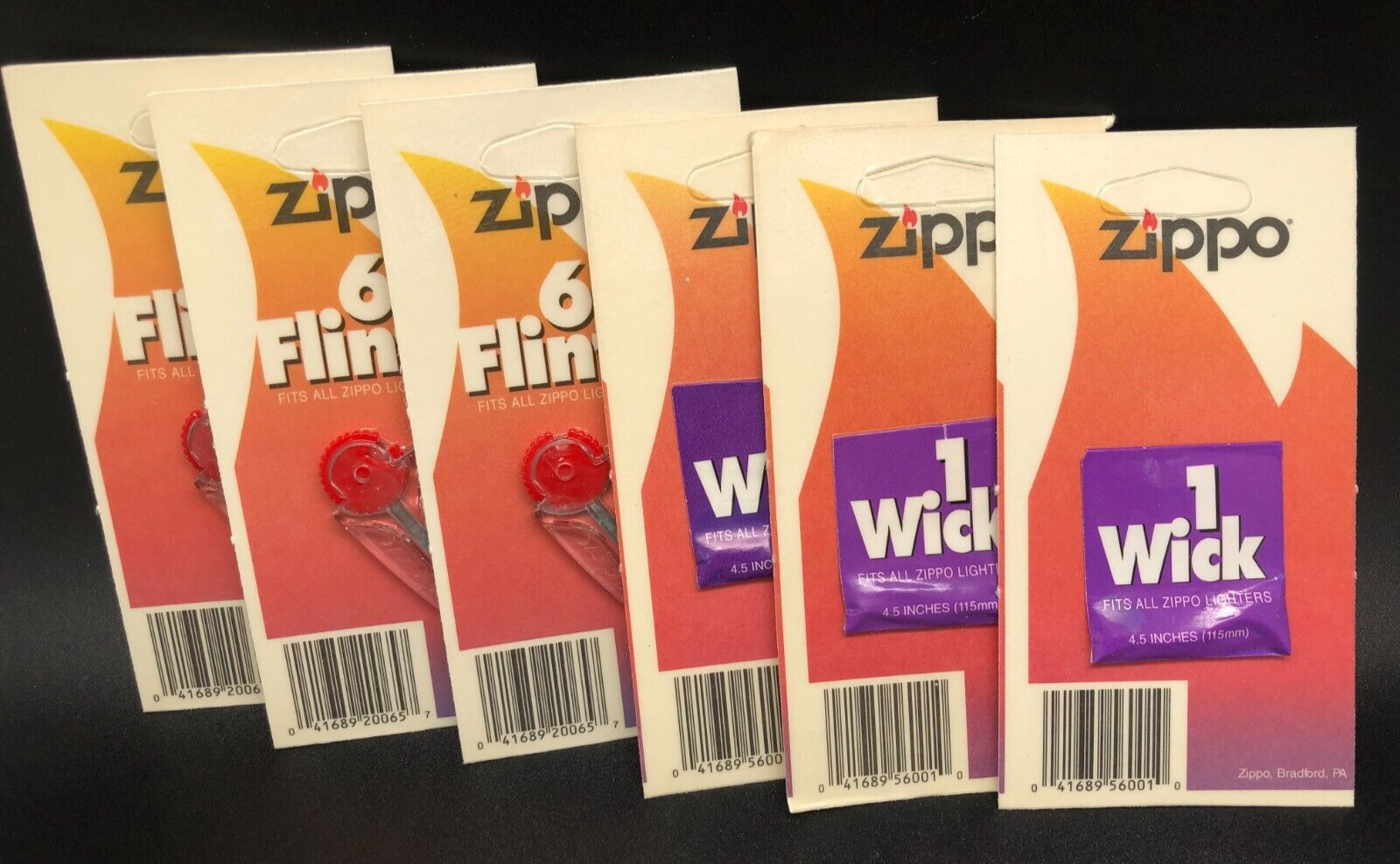 Zippo Lighter Replacement 3 Flints & 3 Wicks Original Value Pack FREE SHIPPING