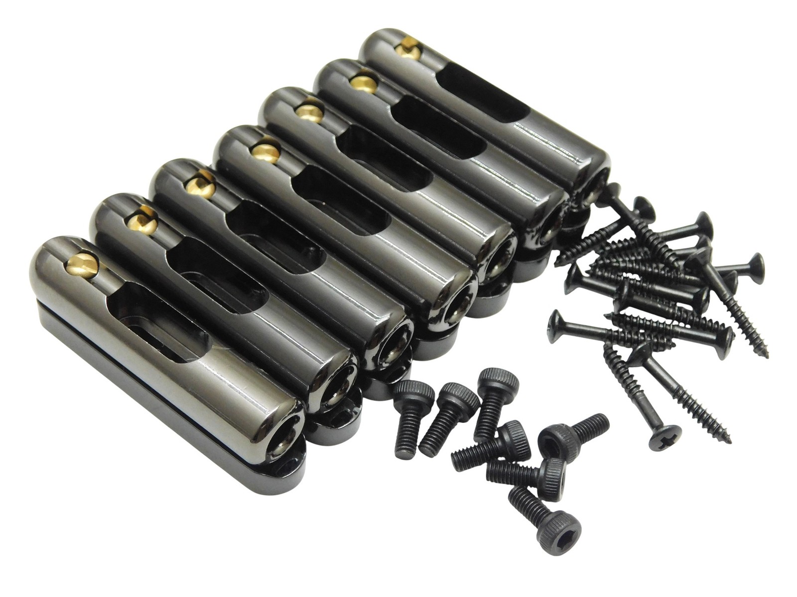 Solid Brass Non-tremolo Individual Single String Bridge Saddles 6 or 7