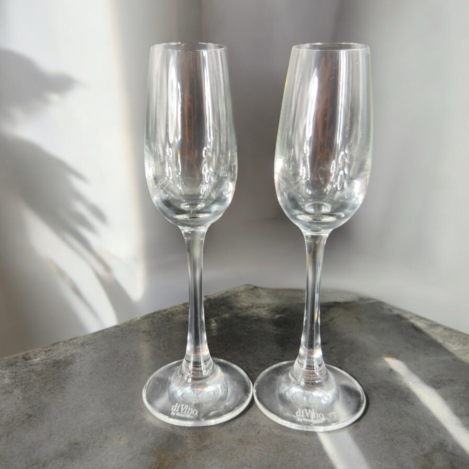 DeVino by Rosenthal Clear Crystal Glasses Hand Blown Small Cups Barware Set 2