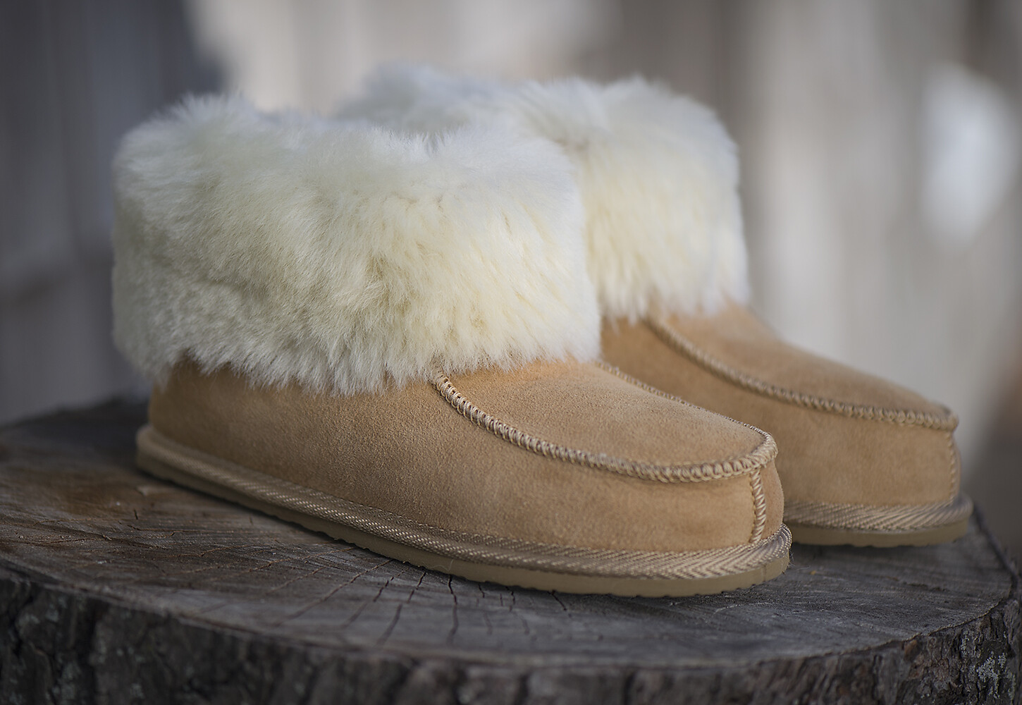 Follkee Slippers Sheep Skin Wool Lined Handcrafted Luxury
