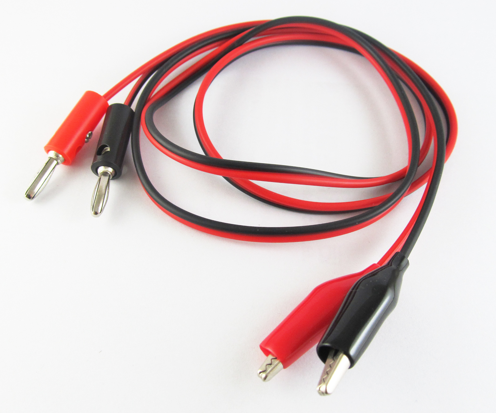 1set Alligator Test Clip to 4mm Banana plug Test lead 1M Red Black