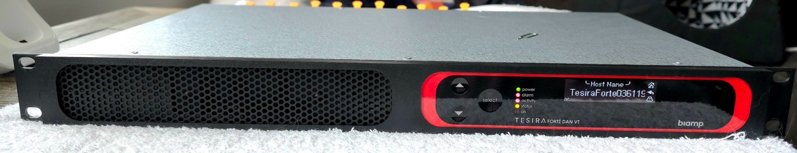 BIAMP TESIRA Forte Dan VT Audio Processor with all of its connectors + PWR Cord.
