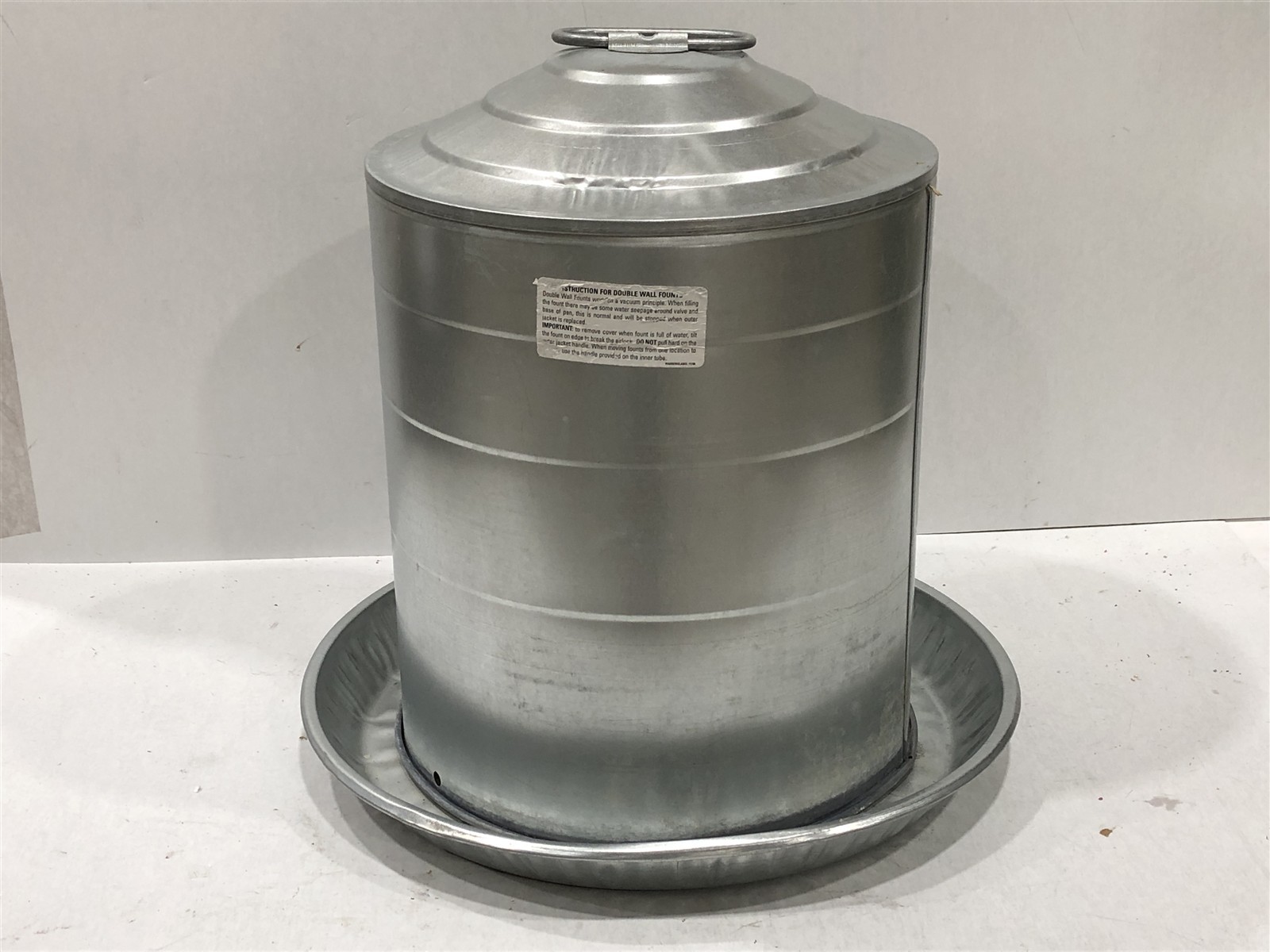 Miller Galvanized Double Wall Waterer 5 Gallon - 9835