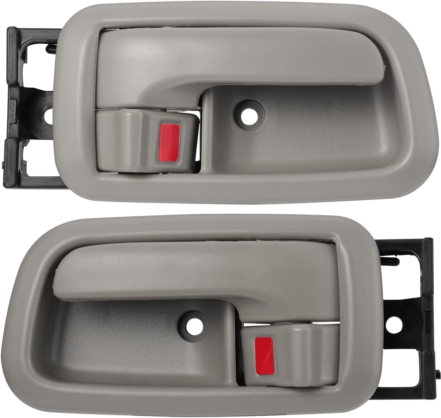 Pair of Interior Door Handles W/Bezel (Light Gray) for Toyota Tundra (Standard/R