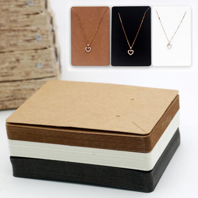 50PCS Jewelry Necklace Bracelet Hanging Holder Jewerly Display Craft Paper Cards