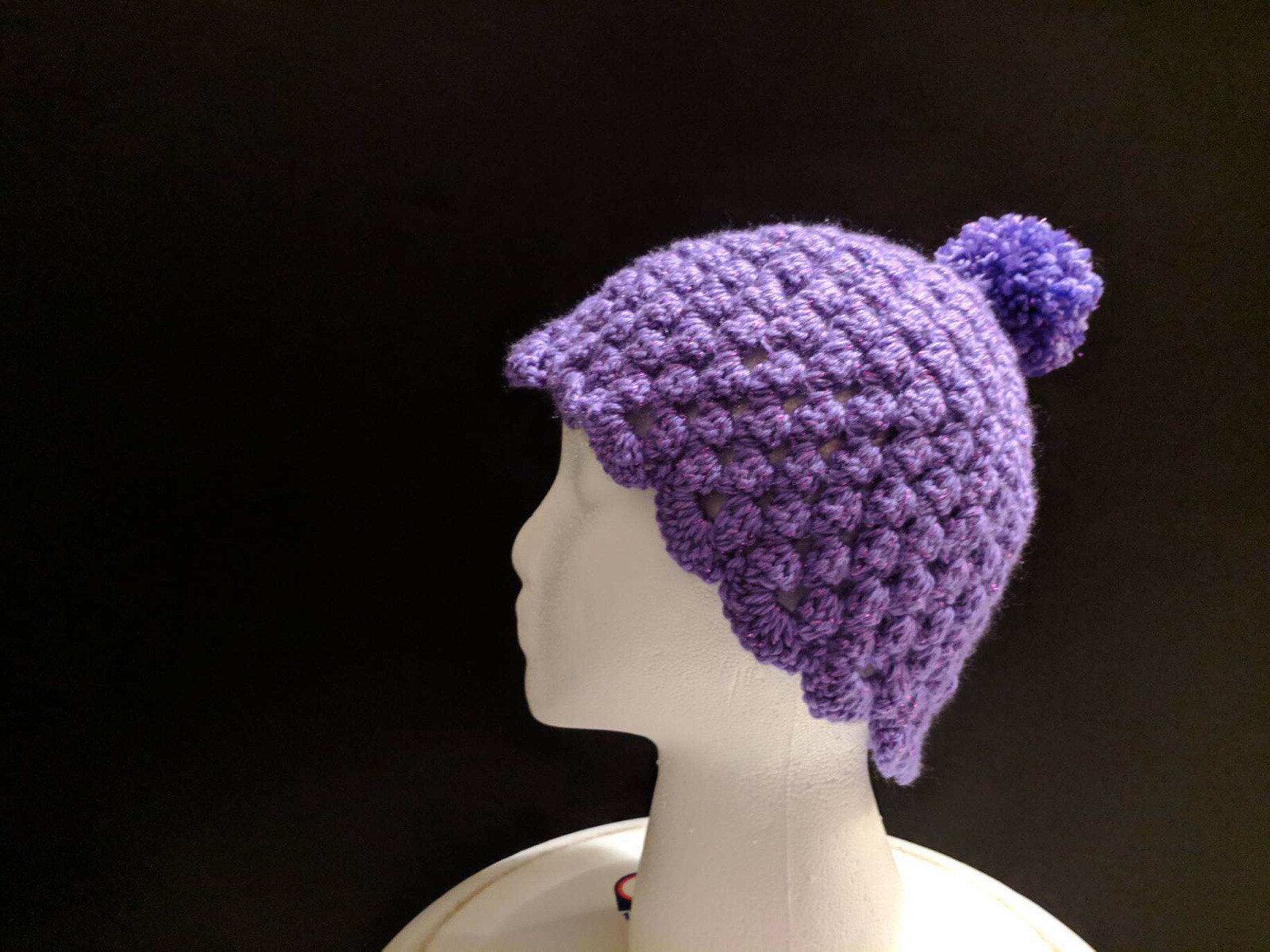 Hand-crocheted Puff Stitch Hat