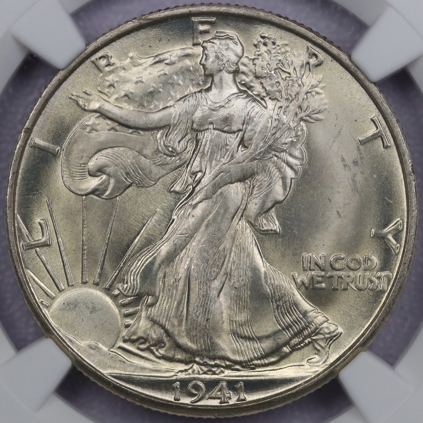 1941-D 50c Walking Liberty Half Dollar - NGC MS 66
