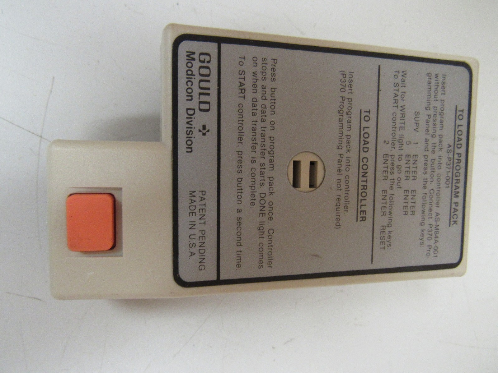 GOULD MODICON PROGRAM PACK MEMORY MODULE AS-P371-001 ASP371001