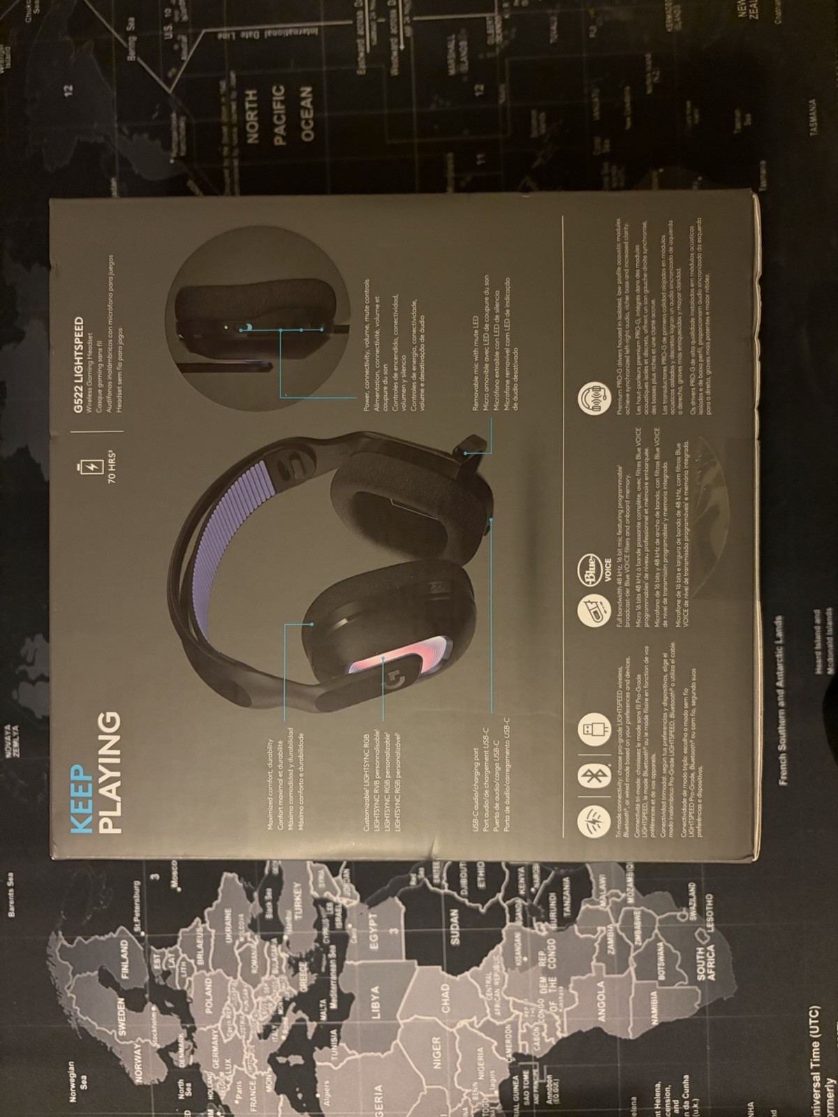 Logitech G522 Lightspeed Wireless Gaming Headset Full-Band Mic Advanced Audio