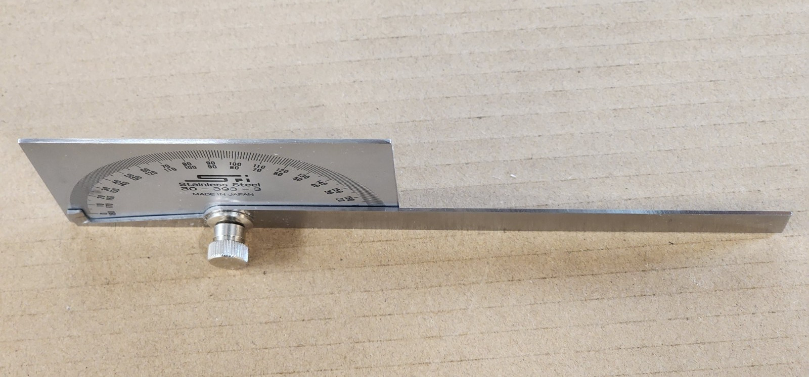 SPI 30-393-3 Rectangular Head Protractor - Made in Japan