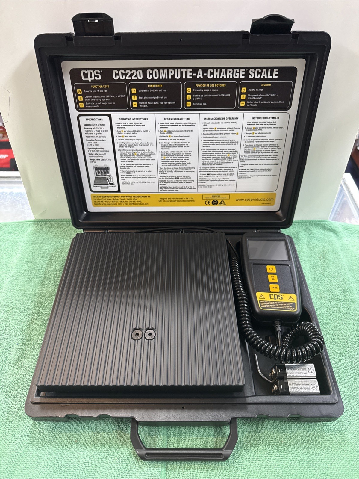 CPS CC220 Compute-A-Charge Refrigerant Charging Scale