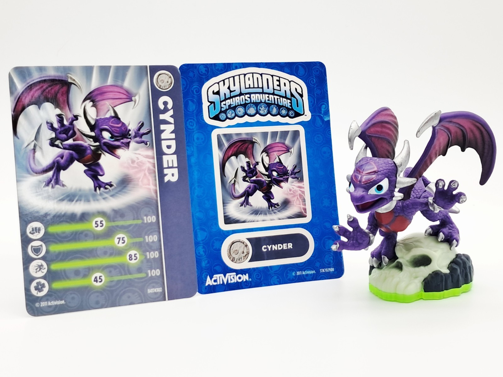 Skylanders Spyro's Adventure Cynder Activision with Stats Card and Sticker